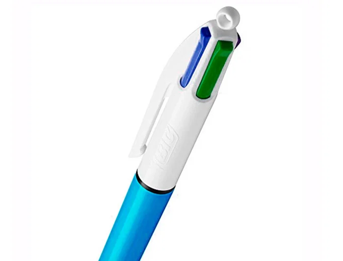 Bic Bolígrafo 4 Colores Shine Cuerpo Blanco/Azul Metálico Bic Bolígrafo 4 Colores Shine Cuerpo Blanco/Azul Metálico
