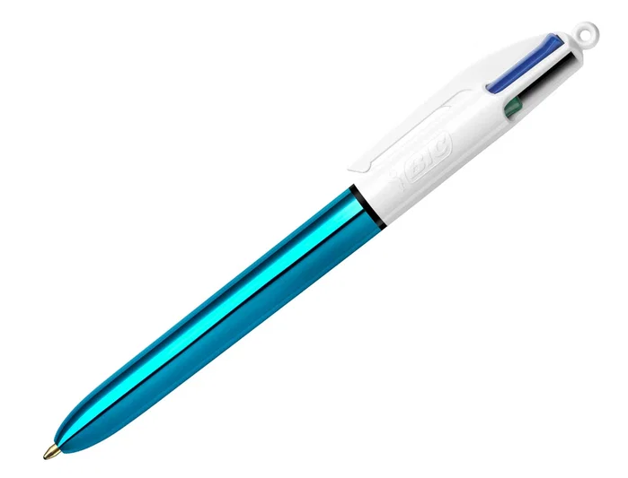 Bic Bolígrafo 4 Colores Shine Cuerpo Blanco/Azul Metálico Bic Bolígrafo 4 Colores Shine Cuerpo Blanco/Azul Metálico