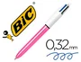 Bic Bolígrafo 4 Colores Shine Rosa Metálico