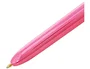 BIC Bolígrafo 4 Colores Shine Rosa Metálico, Punta 1 mm (Caja de 12 unidades)