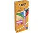 BIC Bolígrafo 4 Colores Shine Rosa Metálico, Punta 1 mm (Caja de 12 unidades)