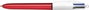 Bic Bolígrafo Cuatro Colores Shine Rojo Punta de 1 mm