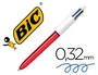 Bic Bolígrafo 4 Colores Shine Rojo Punta de 1 mm