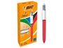 Bic Bolígrafo Cuatro Colores Shine Rojo Punta de 1 mm