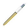 Bic Bolígrafo Cuatro Colores Shine Oro con Punta de 1 mm
