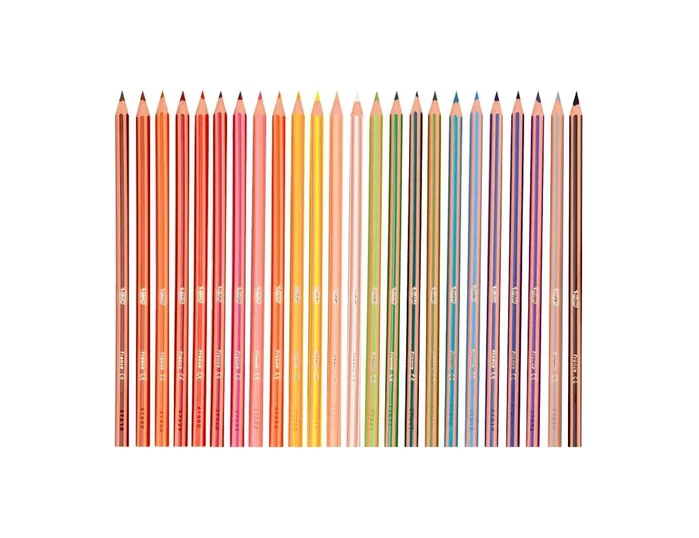 BIC Kids Evolution Stripes Estuche de 24 Lápices de Colores Surtidos BIC Kids Evolution Stripes Estuche de 24 Lápices de Colores Surtidos
