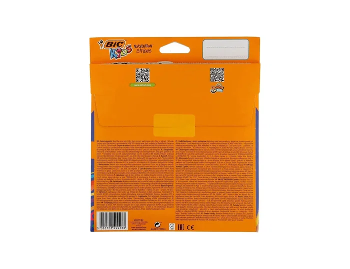 BIC Kids Evolution Stripes Estuche de 24 Lápices de Colores Surtidos BIC Kids Evolution Stripes Estuche de 24 Lápices de Colores Surtidos