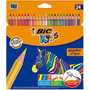 BIC Kids Evolution Stripes Estuche de 24 Lápices de Colores Surtidos