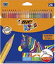 BIC Lápices de Colores Evolution Stripes Surtidos, Estuche de 24 unidades