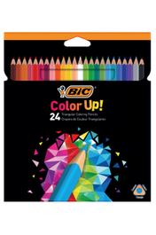 Bic Lápices de Colores Intensity Triangle Caja de 24 Unidades Colores Surtidos Cuerpo Triangular