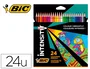 Bic Lápices de Colores Intensity Triangle, 24 Unidades, Colores Surtidos