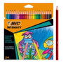 Bic Lápices de Colores Intensity Triangle, 24 Unidades, Colores Surtidos