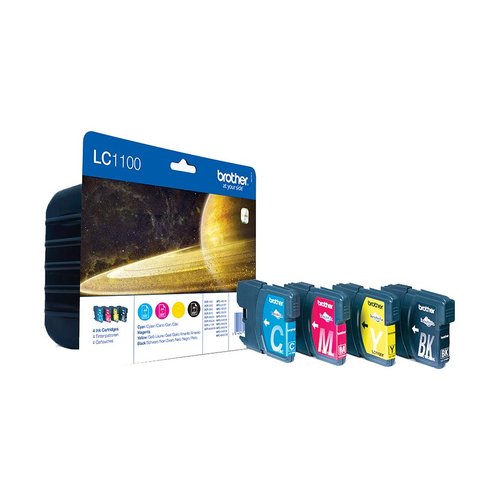 Brother LC1100VALBP Pack de 4 Cartuchos de Tinta (BK/C/M/Y)
