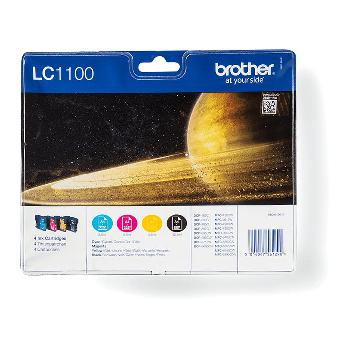Brother LC1100VALBP Pack de 4 Cartuchos de Tinta (BK/C/M/Y)