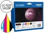 Brother LC1220VALBP Multipack de 4 Colores (BK/C/M/Y) Original