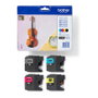 Brother LC127XLVALBP Multipack de 4 Cartuchos de Tinta (Negro, Cian, Magenta, Amarillo) de Alta Capacidad