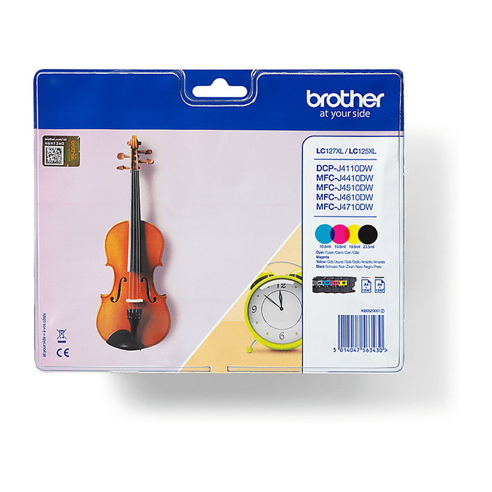 Brother LC127XLVALBP Multipack de 4 Cartuchos de Tinta (Negro, Cian, Magenta, Amarillo) de Alta Capacidad Brother LC127XLVALBP Multipack de 4 Cartuchos de Tinta (Negro, Cian, Magenta, Amarillo) de Alta Capacidad