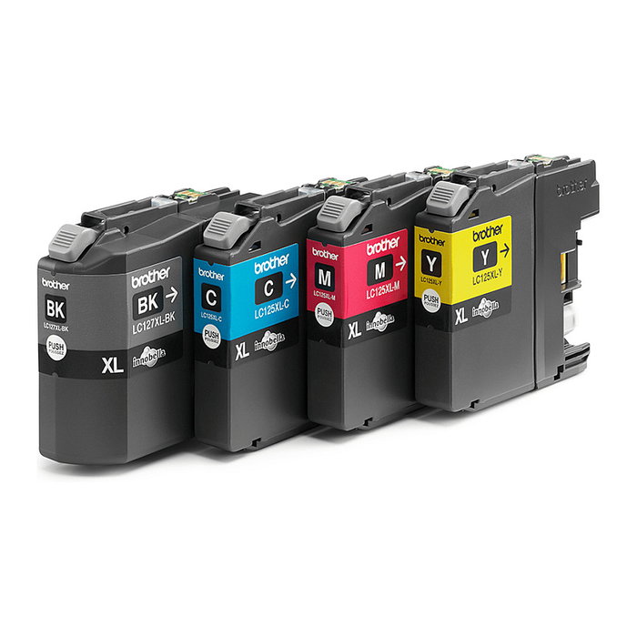 Brother LC127XLVALBP Multipack de 4 Cartuchos de Tinta (Negro, Cian, Magenta, Amarillo) de Alta Capacidad Brother LC127XLVALBP Multipack de 4 Cartuchos de Tinta (Negro, Cian, Magenta, Amarillo) de Alta Capacidad