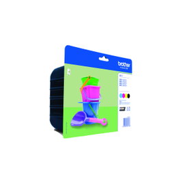 Brother Multipack de Cartuchos de Tinta LC221VALBP (Negro, Cian, Magenta, Amarillo)