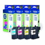 Brother Multipack de Cartuchos de Tinta LC221VALBP (Negro, Cian, Magenta, Amarillo)