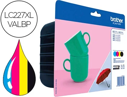 Brother LC227XLVALBP Multipack de 4 Cartuchos de Tinta Alta Capacidad Brother LC227XLVALBP Multipack de 4 Cartuchos de Tinta Alta Capacidad