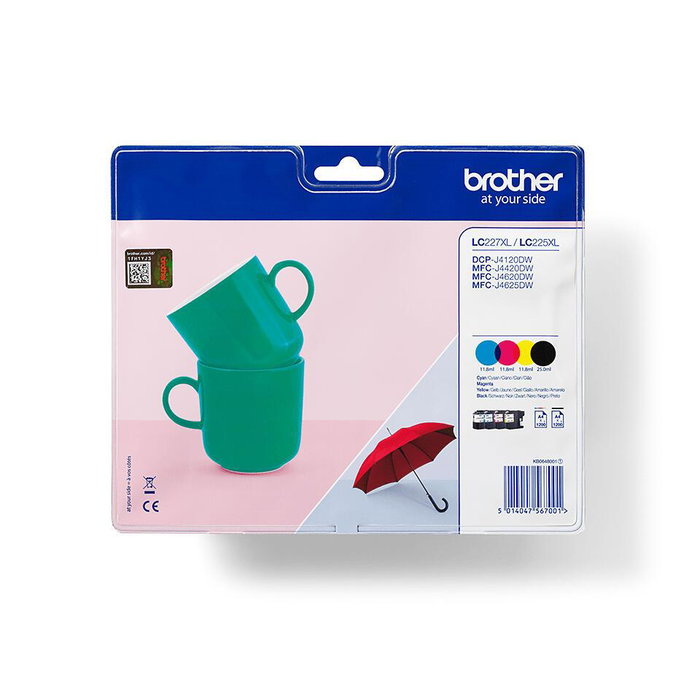 Brother LC227XLVALBP Multipack de 4 Cartuchos de Tinta Alta Capacidad Brother LC227XLVALBP Multipack de 4 Cartuchos de Tinta Alta Capacidad