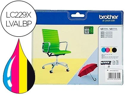 Brother LC-229XLVALBP Pack de 4 Cartuchos de Tinta XXXL