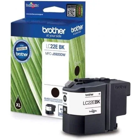 Brother LC22EBK Negro Cartucho de Tinta Súper Larga Duración Brother LC22EBK Negro Cartucho de Tinta Súper Larga Duración