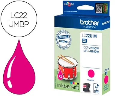 Brother Cartucho de tinta Magenta LC22UMBP