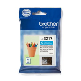 Brother LC3217C Cian, Cartucho de Tinta Original de 550 Páginas