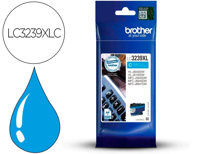Brother LC3239XLC Cian Cartucho de Tinta XL