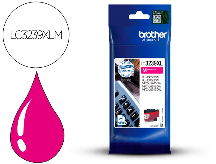 Brother Cartucho de tinta LC3239XLM Magenta XL