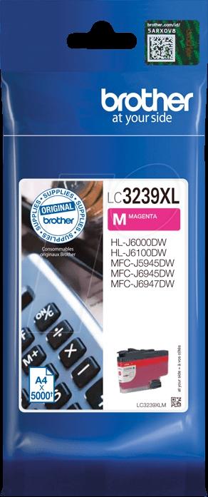 Brother Cartucho de tinta LC3239XLM Magenta XL
