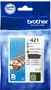 Brother LC421VAL Multipack de 4 Cartuchos de Tinta (BK/C/M/Y) de Rendimiento Estándar