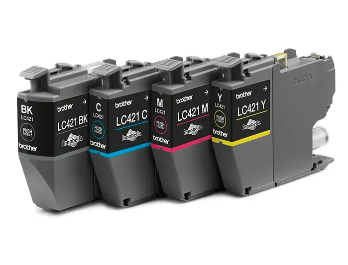 Brother LC421VAL Multipack de 4 Cartuchos de Tinta (BK/C/M/Y) de Rendimiento Estándar