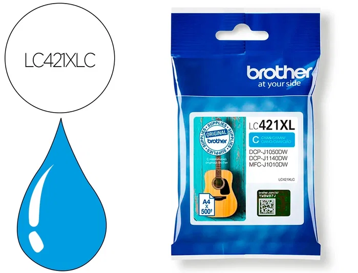 Brother LC421XLC Cartucho de tinta Cian XL