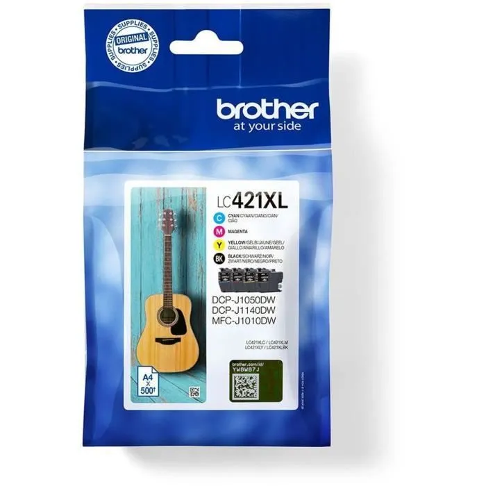 Brother LC421XLVAL Multipack de 4 Cartuchos de Tinta Alta Capacidad (XL) para DCP-J1050DW, MFC-J1010DW y DCP-J1140DW