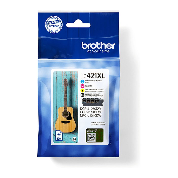 Brother LC421XLVAL Multipack de 4 Cartuchos de Tinta Alta Capacidad (XL) para DCP-J1050DW, MFC-J1010DW y DCP-J1140DW