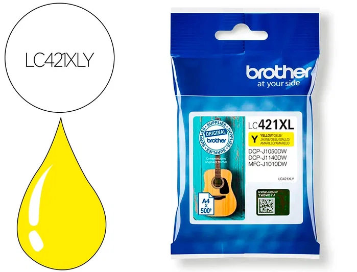Brother LC421XLY Cartucho de tinta Amarillo XL