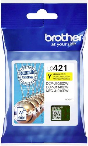 Brother Cartucho de Tinta LC421Y Amarillo