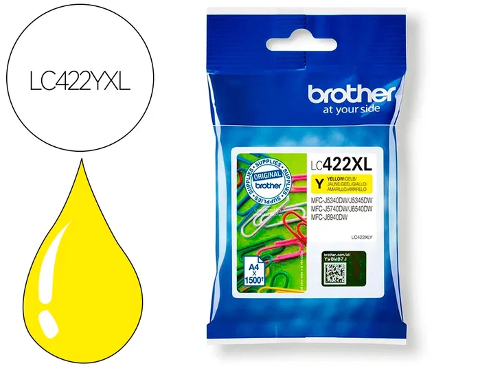 Brother LC-422XLY Amarillo XL Brother LC-422XLY Amarillo XL