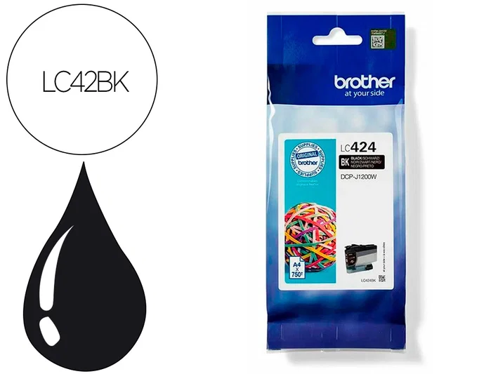 Brother LC424BK Cartucho de Tinta Negro Brother LC424BK Cartucho de Tinta Negro