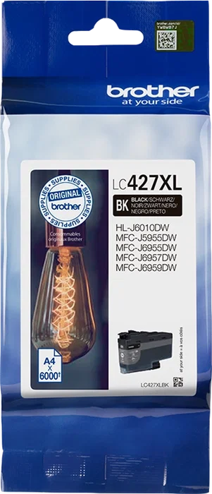 Brother Cartucho de Tinta LC427XLBK Negro Alta Capacidad