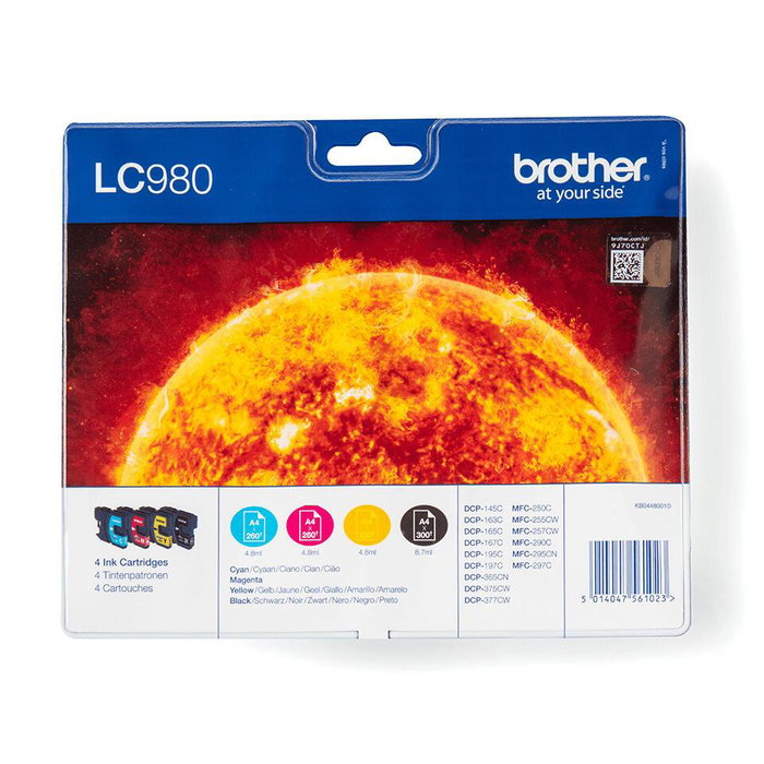Brother LC980VALBP Multipack de 4 Cartuchos de Tinta Original