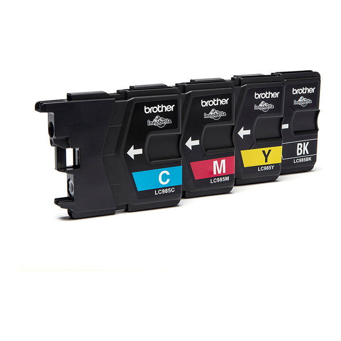 Brother LC985VALBP Multipack de Cartuchos de Tinta Negro, Cian, Magenta y Amarillo Brother LC985VALBP Multipack de Cartuchos de Tinta Negro, Cian, Magenta y Amarillo