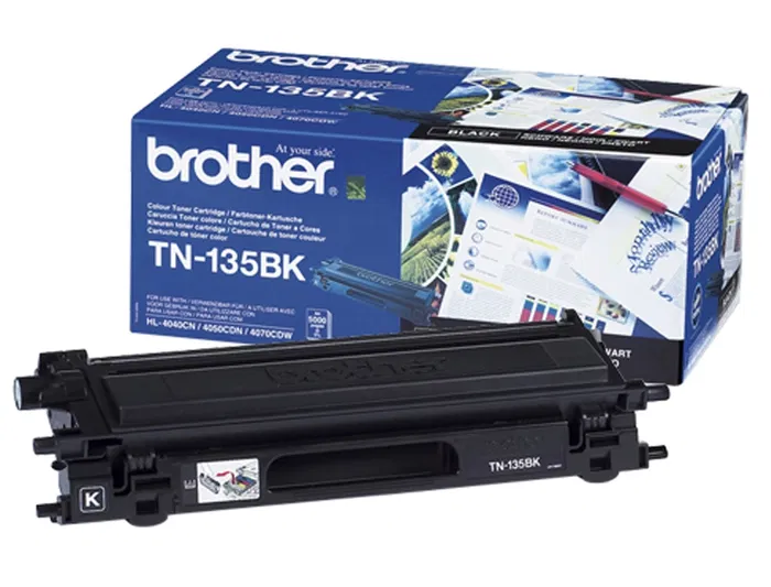 Brother TN135BK Tóner Negro Original para HL-4040CN/4050CDN/4070CDW, DCP-9040/9045, MFC-9440/9840