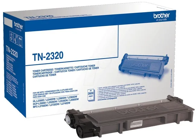 Brother TN-2320 Tóner Negro 2600 Páginas Original Brother TN-2320 Tóner Negro 2600 Páginas Original
