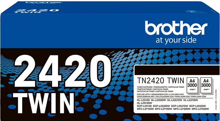 Brother TN2420TWIN Pack de 2 Cartuchos de Tóner Negro XL