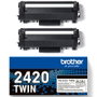 Brother TN2420TWIN Pack de 2 Cartuchos de Tóner Negro XL