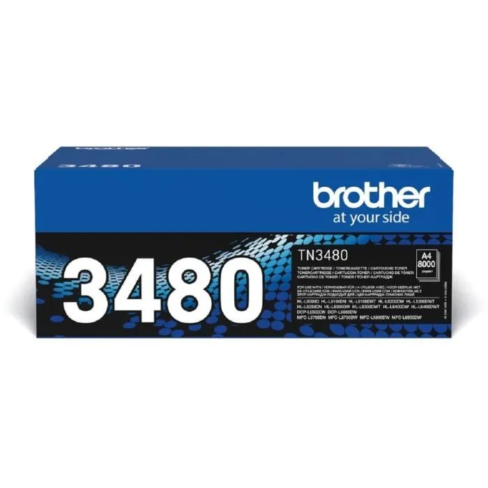 Brother TN-3480 Cartucho de Tóner Negro Alto Rendimiento XL 8.000 Páginas